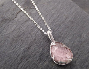 fancy cut pink tourmaline sterling silver pendant gemstone necklace gemstone jewelry byangeline ss00022 Alternative Engagement