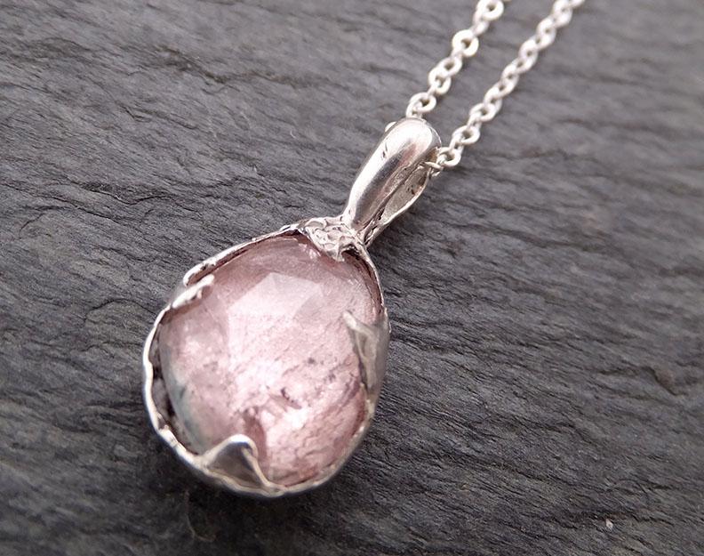 fancy cut pink tourmaline sterling silver pendant gemstone necklace gemstone jewelry byangeline ss00022 Alternative Engagement