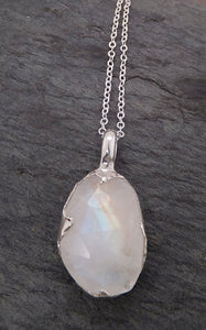 fancy cut rainbow moonstone sterling silver pendant gemstone necklace gemstone jewelry byangeline ss00019 Alternative Engagement