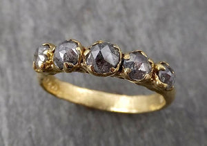 fancy cut salt and pepper diamond wedding band 18k gold diamond wedding ring byangeline 1747 Alternative Engagement