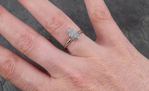 rough diamond engagement ring raw 14k white gold ring wedding diamond solitaire rough diamond ring byangeline 1768 Alternative Engagement