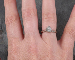 rough diamond engagement ring raw 14k white gold ring wedding diamond solitaire rough diamond ring byangeline 1769 Alternative Engagement