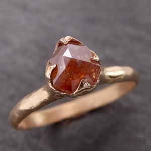 Fancy cut orange Diamond Solitaire Engagement 14k Gold Wedding Ring byAngeline 2123
