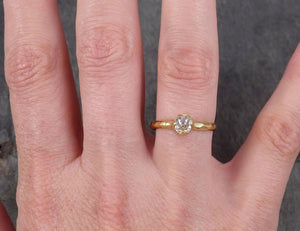 Fancy cut white Diamond Solitaire Engagement 18k yellow Gold Wedding Ring byAngeline 1797