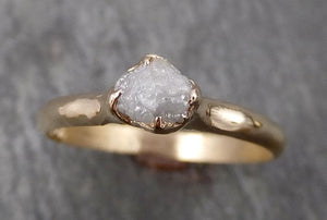 dainty raw diamond engagement ring rough uncut diamond solitaire recycled 14k gold conflict free diamond wedding promise 1810 Alternative Engagement