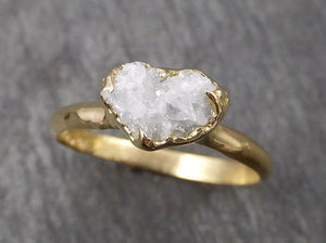 18k raw diamond solitaire engagement rough gold wedding ring diamond wedding ring rough diamond ring 1838 Alternative Engagement