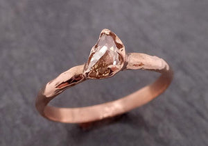 faceted fancy cut champagne half moon diamond engagement 14k rose gold solitaire wedding ring byangeline 1854 Alternative Engagement