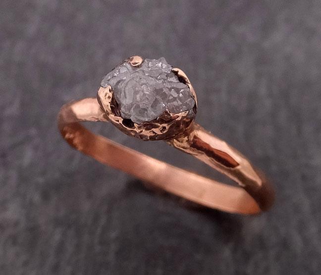 raw diamond solitaire engagement ring rough 14k rose gold wedding ring diamond stacking ring rough diamond ring byangeline 1847 Alternative Engagement