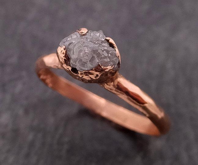 raw diamond solitaire engagement ring rough 14k rose gold wedding ring diamond stacking ring rough diamond ring byangeline 1847 Alternative Engagement