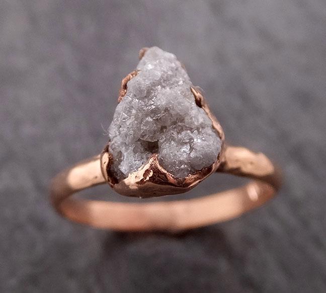 raw diamond solitaire engagement ring rough 14k rose gold wedding ring diamond stacking ring rough diamond ring byangeline 1850 Alternative Engagement
