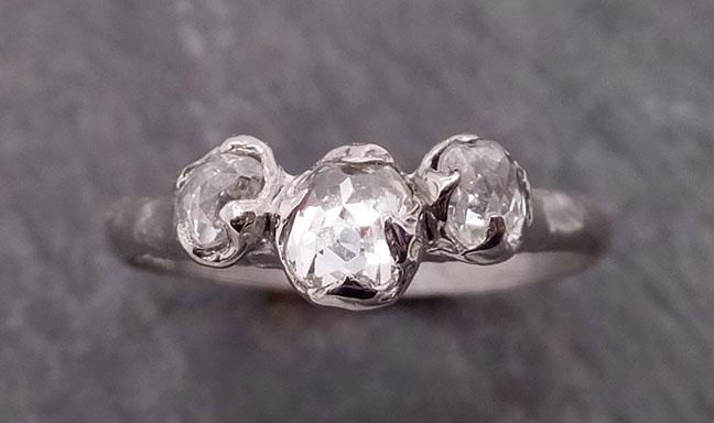 fancy cut contour diamond wedding band 18k white gold diamond wedding ring byangeline 1863 Alternative Engagement