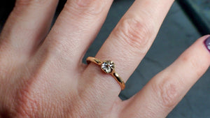 fancy cut white diamond solitaire engagement 14k yellow gold wedding ring byangeline 2179 Alternative Engagement