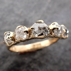Fancy cut Diamond Wedding Band 18k Yellow Gold Diamond Wedding Ring byAngeline  2606