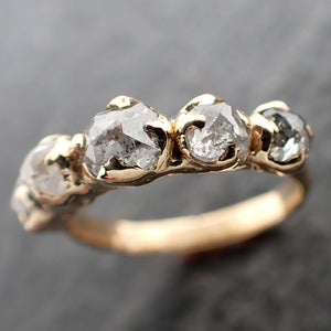 Fancy cut Diamond Wedding Band 18k Yellow Gold Diamond Wedding Ring byAngeline  2606