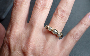 fancy cut diamond wedding band 18k yellow gold diamond wedding ring byangeline 2606 Alternative Engagement