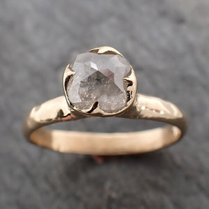 Fancy cut white Diamond Solitaire Engagement 18k yellow Gold Wedding Ring byAngeline 2808