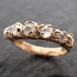 Fancy cut Diamond Wedding Band 18k Gold Diamond Wedding Ring byAngeline 2419