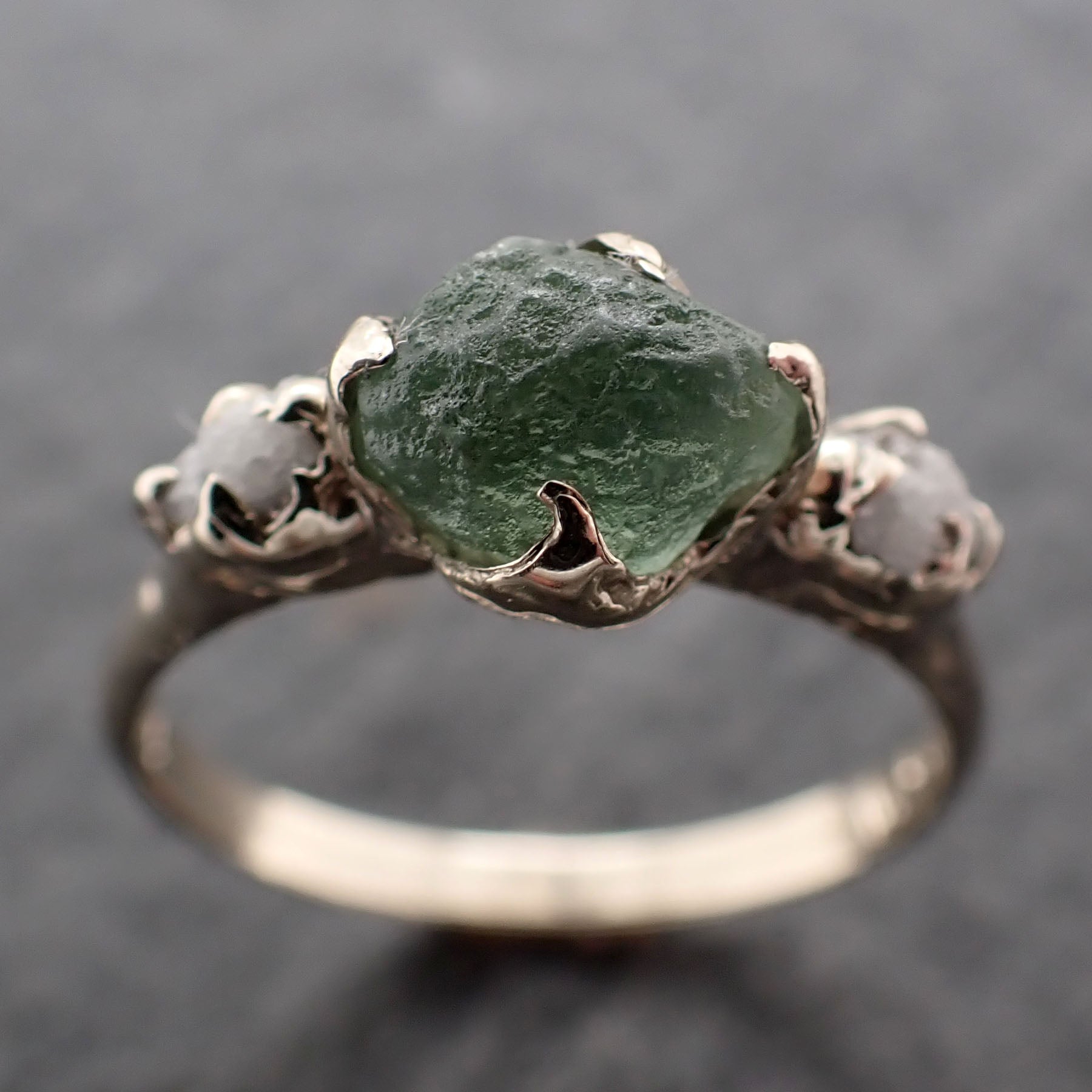 Very Pretty Green Sapphire and Diamond Ring - Larc Jewelers