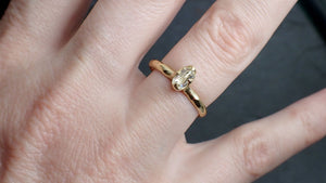 fancy cut white diamond solitaire engagement 18k yellow gold wedding ring diamond ring byangeline 2164 Alternative Engagement