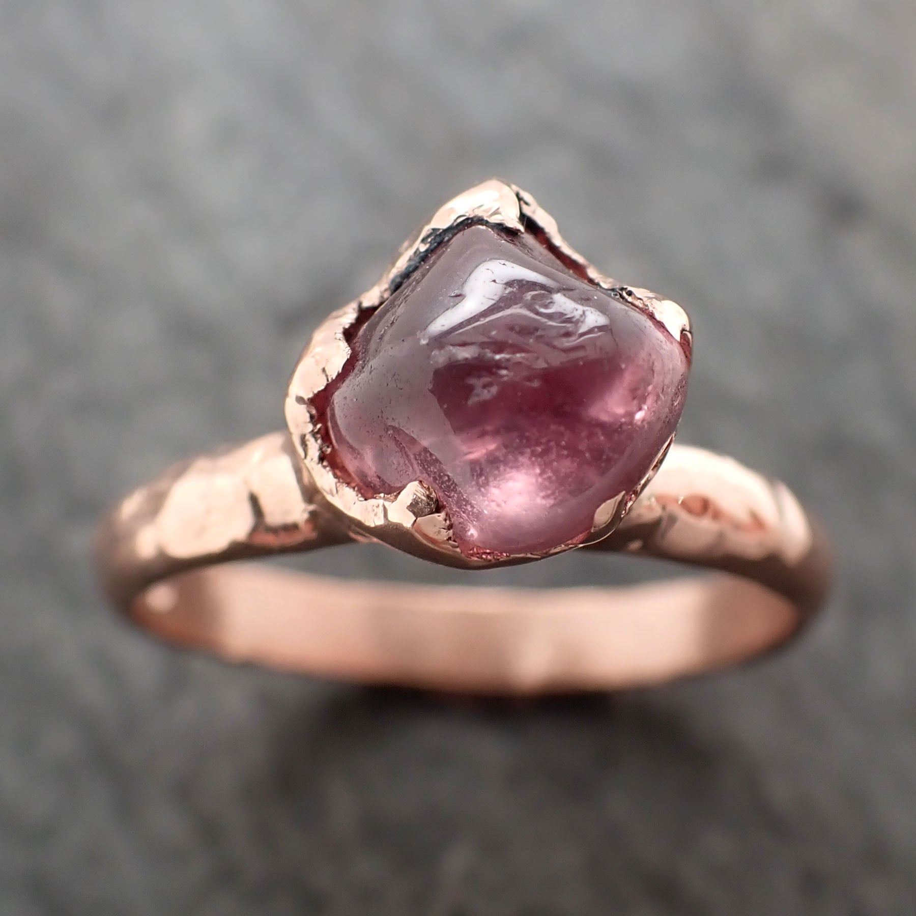 Brown Pink Oval Diamond Three Stone Ring by J FINE