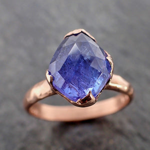 fancy cut tanzanite 14k recycled rose gold ring gemstone statement byangeline 2183 Alternative Engagement