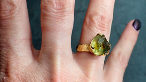 partially faceted sapphire 18k yellow gold engagement ring wedding ring custom one of a kind gemstone ring solitaire 2186 Alternative Engagement