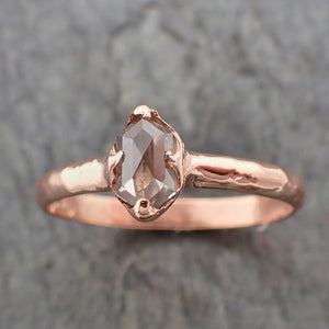 fancy cut champagne diamond solitaire engagement 14k rose gold wedding ring byangeline 2204 Alternative Engagement