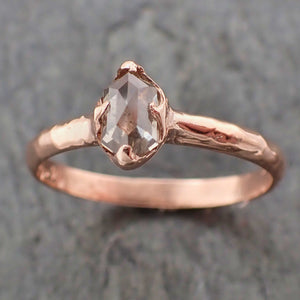 fancy cut champagne diamond solitaire engagement 14k rose gold wedding ring byangeline 2204 Alternative Engagement