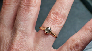 fancy cut salt and pepper diamond solitaire engagement 14k yellow gold wedding ring byangeline 2206 Alternative Engagement