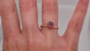 raw pink sapphire montana sapphire rose gold engagement wedding custom gemstone solitaire ring byangeline 2211 Alternative Engagement