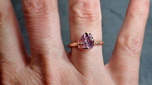raw pink sapphire sapphire rose gold engagement wedding custom gemstone solitaire ring byangeline 2232 Alternative Engagement