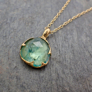 fancy cut tourmaline 18k gold pendant green gemstone necklace gemstone jewelry byangeline 2237 Alternative Engagement