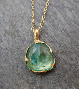 fancy cut tourmaline 18k gold pendant green gemstone necklace gemstone jewelry byangeline 2237 Alternative Engagement