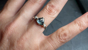fancy cut montana blue sapphire 14k white gold ring gold multi stone gemstone engagement 2276 Alternative Engagement