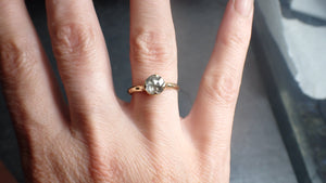 Fancy cut White Diamond Solitaire Engagement 18k yellow Gold Wedding Ring Diamond Ring byAngeline 2302