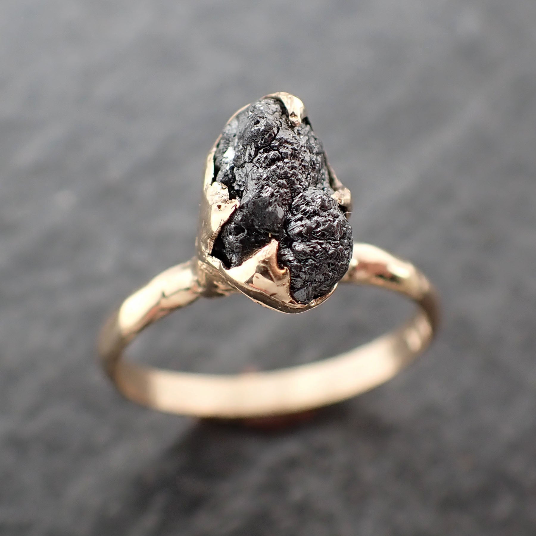 Uncut black diamond ring Clearance