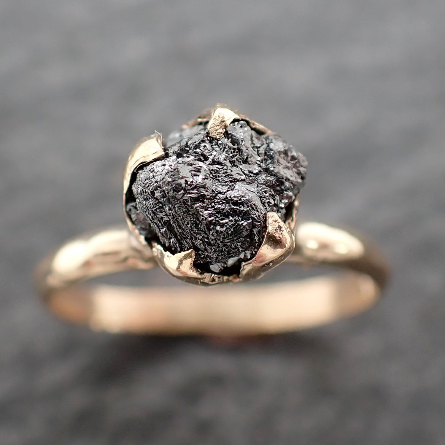 2.65ct Light Grey Rough Diamond Engagement Ring – Huiyi Tan