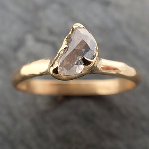fancy cut moon diamond engagement 18k yellow gold solitaire wedding ring byangeline 2340 Alternative Engagement