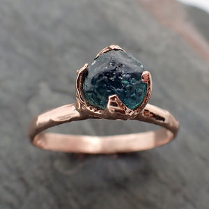 raw sapphire blue montana sapphire rose gold engagement ring wedding ring custom gemstone ring solitaire ring byangeline 2345 Alternative Engagement