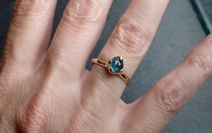 fancy cut montana blue sapphire 14k yellow gold solitaire ring gold gemstone engagement ring 2594 Alternative Engagement