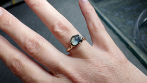 fancy cut montana blue sapphire 14k yellow gold solitaire ring gold gemstone engagement ring 2597 Alternative Engagement
