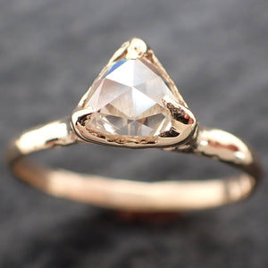 Fancy cut white Diamond Solitaire Engagement 14k yellow Gold Wedding Ring byAngeline 2601