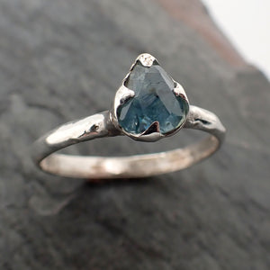fancy cut montana sapphire sterling silver ring gemstone solitaire recycled statement ss00078 Alternative Engagement
