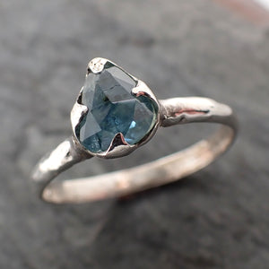 fancy cut montana sapphire sterling silver ring gemstone solitaire recycled statement ss00078 Alternative Engagement