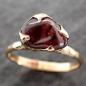 Sapphire Pebble candy polished 18k yellow gold Solitaire gemstone ring 2638
