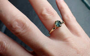 Fancy cut Montana blue Sapphire 18k Yellow gold Solitaire Ring Gold Gemstone Engagement Ring 2644