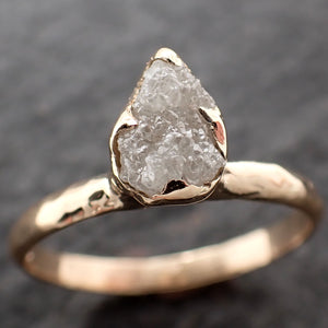 Raw Diamond Engagement Ring Rough Uncut Diamond Solitaire Recycled 14k yellow gold Conflict Free Diamond Wedding Promise 2696