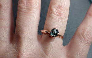 fancy cut montana blue green sapphire rose gold solitaire ring gold gemstone engagement ring 2714 Alternative Engagement