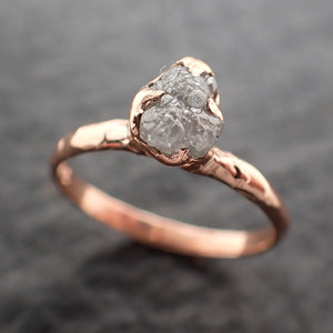 raw diamond engagement ring rough uncut diamond solitaire recycled 14k rose gold conflict free diamond wedding promise 2744 Alternative Engagement