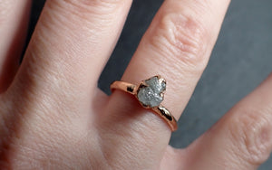 Raw Diamond Engagement Ring Rough Uncut Diamond Solitaire Recycled 14k Rose gold Conflict Free Diamond Wedding Promise 2744